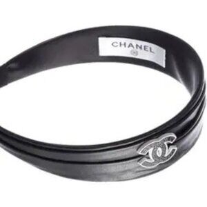 CHANEL Headband Old Vintage Lambskin Authenticated S small